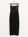 SWAYING 25 Early Autumn Floral Jacquard Tube Dress SW-SW25PF2L01C4-HEI Black